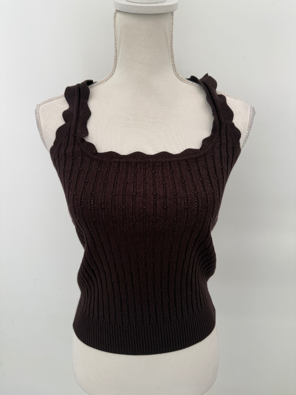 Heirloom Chocolate Brown Tank Top NWT Classic Workwear Everyday Casual